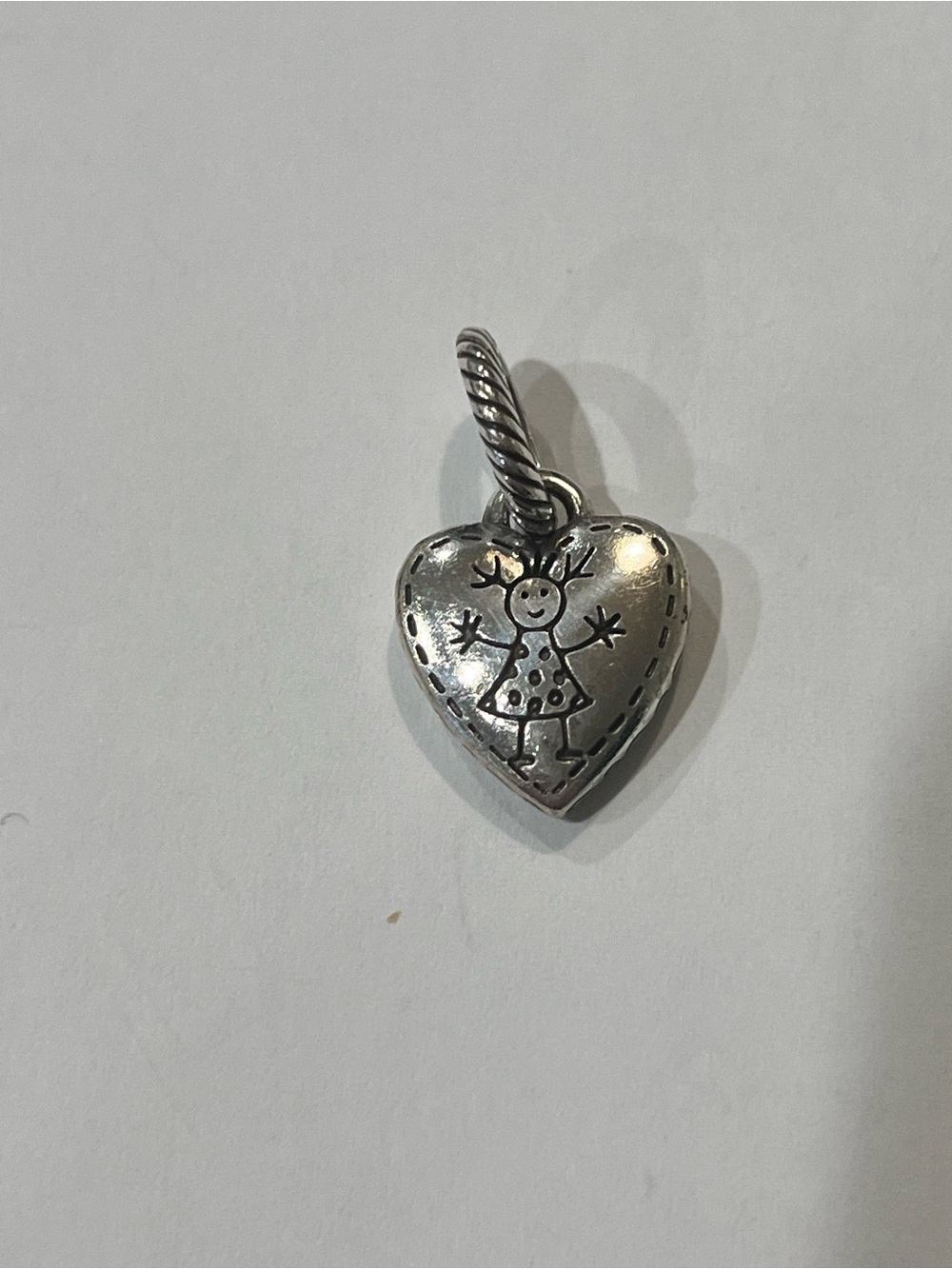 Brighton Silver Heart Girl Charm